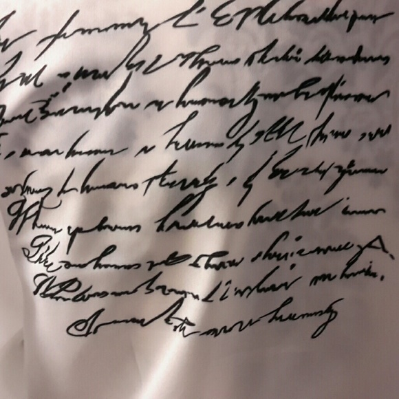 POETIC LOVE LETTER SCRIPT  BLOUSE - Picture 4 of 6